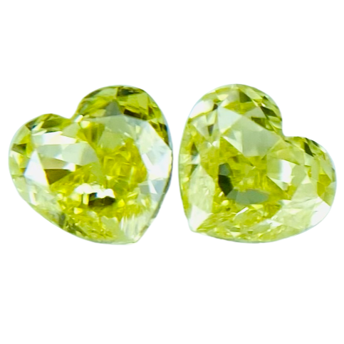 FANCY INTENSE YELLOW 0.102ct&0.114ct RT2179