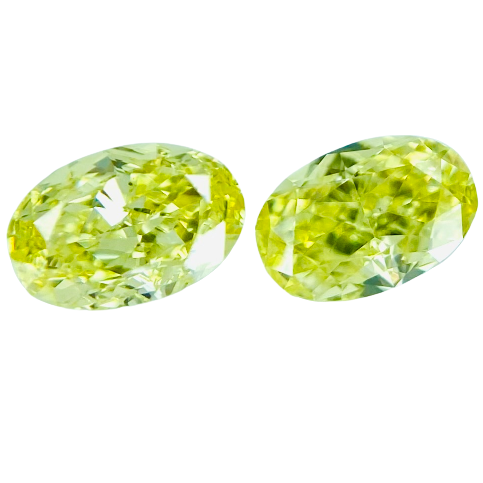 FANCY INTENSE YELLOW 0.184ct&0.175ct RT2190