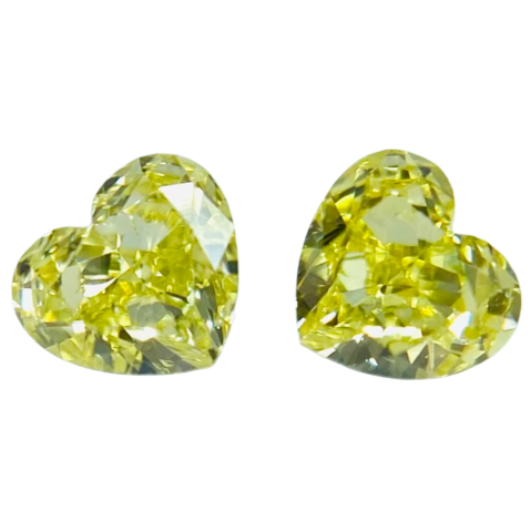 FANCY INTENSE YELLOW 0.116ct&0.108ct RT2276