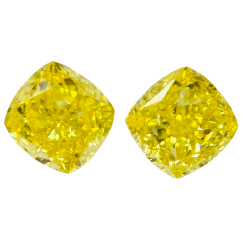 FANCY VIVID YELLOW 0.50ct&0.50ct RT2410