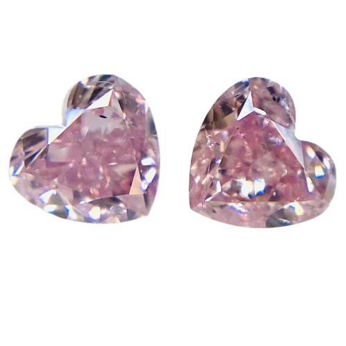 FANCY INTENSE PURPLISH PINK/FANCY INTENSE PINK 0.09ct/0.10ct RT2005