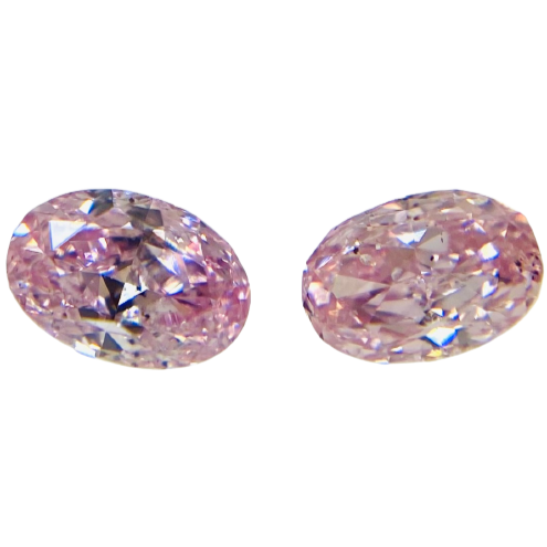 FANCY INTENSE PURPLISH PINK/FANCY PURPLISH PINK 0.12ct/0.10ct RT2006